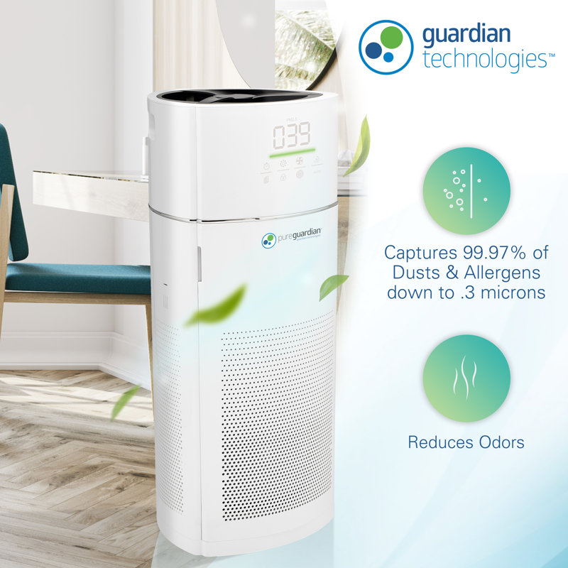 Guardian Technologies Large Room Allergen and Odor Reducing Air Cleaning System with HEPA Filter Wayfair